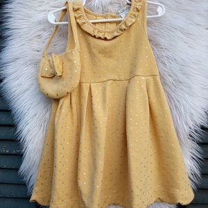 Rachel Zoe yellow dress with matching purse 5T